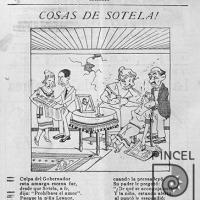Ilustración para el Diario La Bohemia. Cosas de Sotela! por Hine, Enrique (ManoLito)