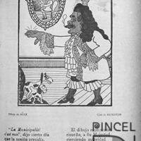 Ilustración para el Diario La Bohemia. Definitivamente por última vez: Pochet o "L´Etat C´est moi" por Hine, Enrique (ManoLito)