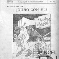 Ilustración para el Diario La Bohemia. !Duro con él! por Hine, Enrique (ManoLito)