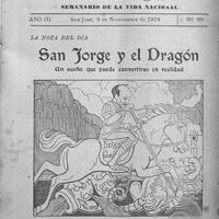 Ilustración para el Diario La Bohemia. San Jorge y el Dragón por Hine, Enrique (ManoLito)