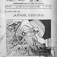 Ilustración para el Diario La Bohemia. !Adiós Chicha! por Hine, Enrique (ManoLito)