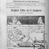 Ilustración para el Diario La Bohemia. Disgusto felino en el Congreso por Hine, Enrique (ManoLito)
