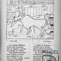 Ilustración para el Diario La Bohemia. El domingo pasao, en lo toro por Hine, Enrique (ManoLito)