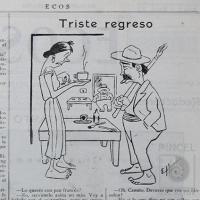 Ilustración para Revista Ecos. Triste regreso por Hine, Enrique (ManoLito)