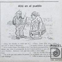 Ilustración para Revista Ecos. Allá en el pueblo por Hine, Enrique (ManoLito)