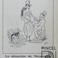 Ilustración El Cometa. La situación en Nicaragüa por Hine, Enrique (ManoLito)