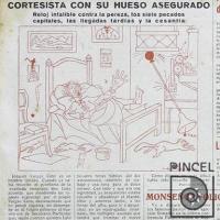 Un nuevo y prodigioso invento de un cortesista con su hueso asegurado por Hine, Enrique (ManoLito)