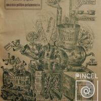 Gran fábrica de coroneles a vapor  (portada revista El Cometa) por Hine, Enrique (ManoLito)