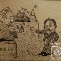 Portada revista El Cometa. Repartición de puestos diplomáticos por Hine, Enrique (ManoLito)