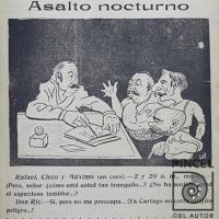 Ilustración El Cometa. Asalto nocturno por Hine, Enrique (ManoLito). Alsina