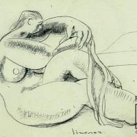 Desnudo de mujer reclinada (sola) por Jiménez, Max
