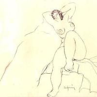 Desnudo Sentado. Dibujo 4 del Sketch Book1 por Jiménez, Max