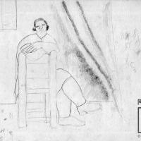 Mujer sentada en silla. Dibujo 1 del Sketch Book2 por Jiménez, Max