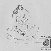 Desnudo en posición de flor de loto. Dibujo 9 del Sketch Book 2 por Jiménez, Max