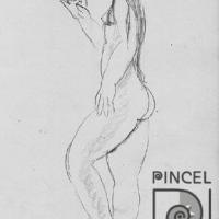 Desnudo de pie. Dibujo 10 del Sketch Book 2 por Jiménez, Max