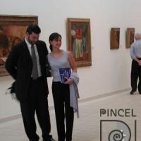 Sergio Jiménez y su esposa en la Exposición Max Jiménez en el Museo Nacional de Arte Cubano por Jiménez, Max
