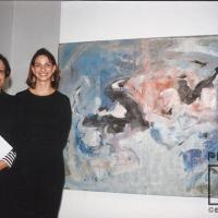 La artista con Amalia Chaverri, directora del Museo de Arte Costarricense por Martén, Ana Isabel. Grupo Bocaracá
