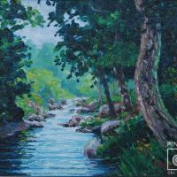 Río en el bosque por Pacheco, Fausto