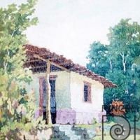 Casa y Cielo Rosa por Pacheco, Fausto