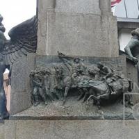 Monumento a Juan Rafael Mora Porras (detalle lateral derecho) por Piraino, Pietro (extranjero). Patrimonio cultural escultórico