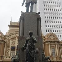 Monumento a Juan Rafael Mora Porras (detalle posterior) por Piraino, Pietro (extranjero). Patrimonio cultural escultórico