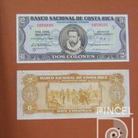 Billete de dos colones (frente y atrás) por Povedano, Tomás