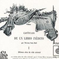 Pabellones de Castilla y el primero de Costa Rica para libro Revista de Costa Rica S. XIX por Povedano, Tomás