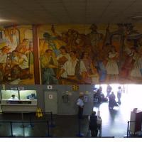 Mural La Segunda República en el Aeropuerto Juan Santamaria por Ranucci, Lucio