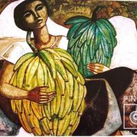 Mujer con bananos (no se conoce nombre original) por Ranucci, Lucio