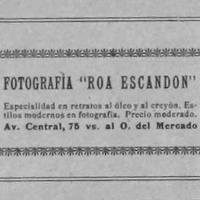 Publicidad Fotografía Roa Escandón por Roa Escadón, Romualdo. Documental