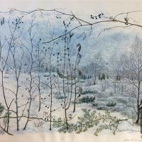 Diciembre, primera nevada por Sáenz de Langlois, Flora