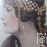 Retrato de Blanca Antillón (detalle) por Salazar Quesada, José Francisco