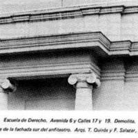 Fachada sur del anfiteatro Escuela de Derecho por Salazar Quesada, José Francisco. Quirós, Teodorico