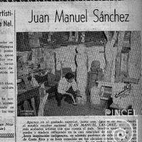 Reportaje en la Revista Siglo XX, fotografía en su taller por Sánchez, Juan Manuel