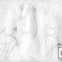 Tres desnudos femeninos por Sánchez, Juan Manuel