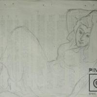 Mujer reposando. Dibujo #3.310 por Sánchez, Juan Manuel