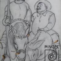 Quijote y Sancho Panza por Sánchez, Juan Manuel