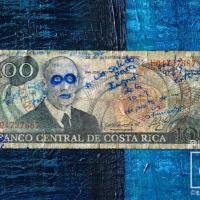 Sin título. Billete rayado de 100 colones   (detalle) por Soto, Zulay