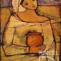 Mujer con vasija por Valverde, César