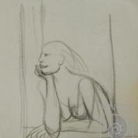 Boceto de "Muchacha en la Ventana" 1 por Zeledón Guzmán, Néstor