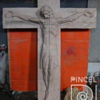 Maqueta de la obra Cristo de Paz con cruz por Zeledón Guzmán, Néstor