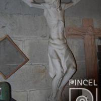 Maqueta de Cristo obrero en el taller de Barva por Zeledón Guzmán, Néstor