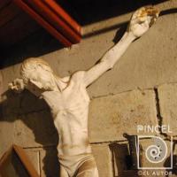 Maqueta de Cristo obrero en el taller de Barva(detalle) por Zeledón Guzmán, Néstor