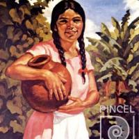 Campesina con tinaja por Zúñiga, Francisco