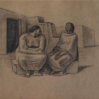 Dos mujeres sentadas por Zúñiga, Francisco